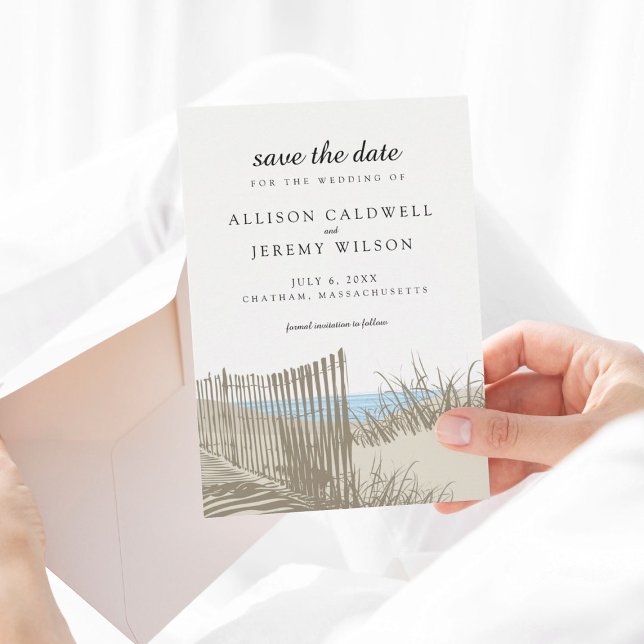 Beach Sand Dunes Wedding retten das Datum Save The Date (Von Creator hochgeladen)