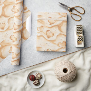 Beach Sand Hearts Geschenkpapier