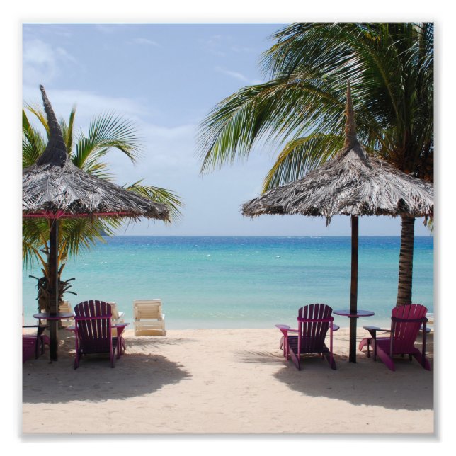 Beach Sand Sea Palm Urlaub Destiny's Destiny's Des Fotodruck (Vorne)