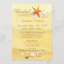 Beach Sand Seashell Beach Brautparty Einladung