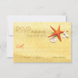 Beach Sand Seashells RSVP-Karte RSVP Karte