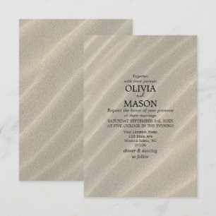 Beach Sand Textured Wedding Einladung