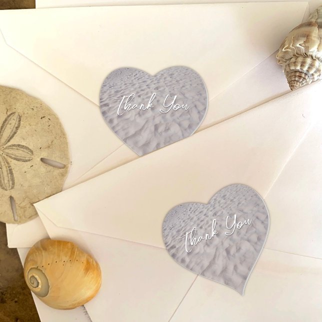 Beach Sand Vielen Dank Herzklappen Herz-Aufkleber (Von Creator hochgeladen)