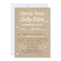 Beach Sand & White Typografy Post Wedding