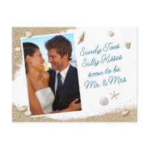 Beach Sandy Toes Salty Kisses Foto Save the Date
