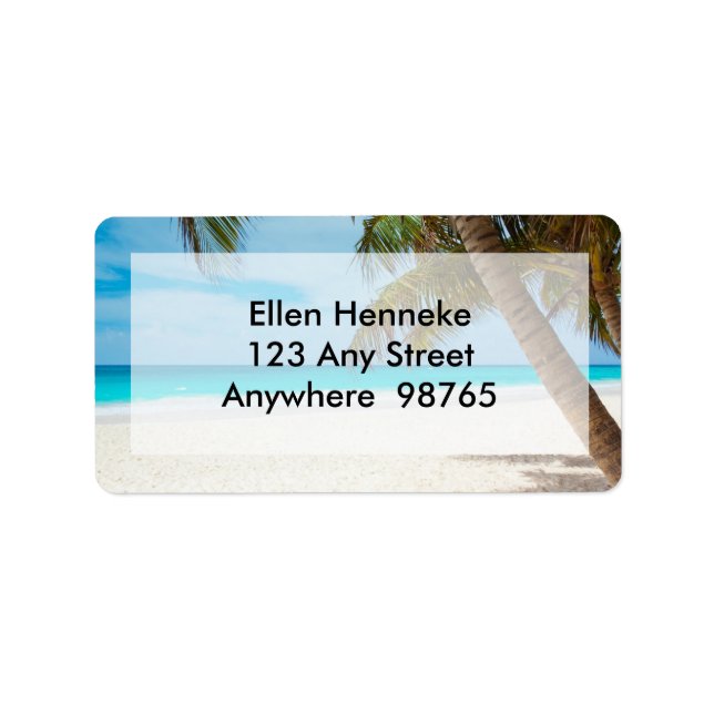 Beach Scene 1 Adressaufkleber (Vorne)