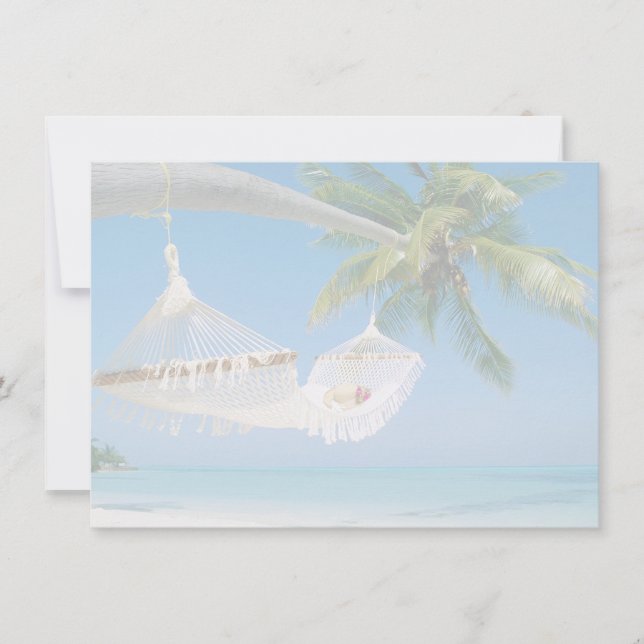 Beach Scene Flat Note Card Mitteilungskarte (Vorderseite)