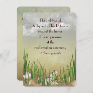 Beach Scene for Vow Renewal Einladung