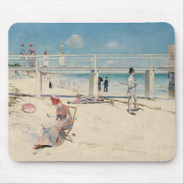 Beach Scene (Holiday at Mentone) (australische Kun Mousepad