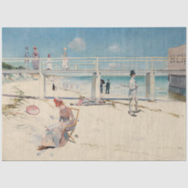 Beach Scene (Holiday at Mentone) (australische Kun Seidenpapier