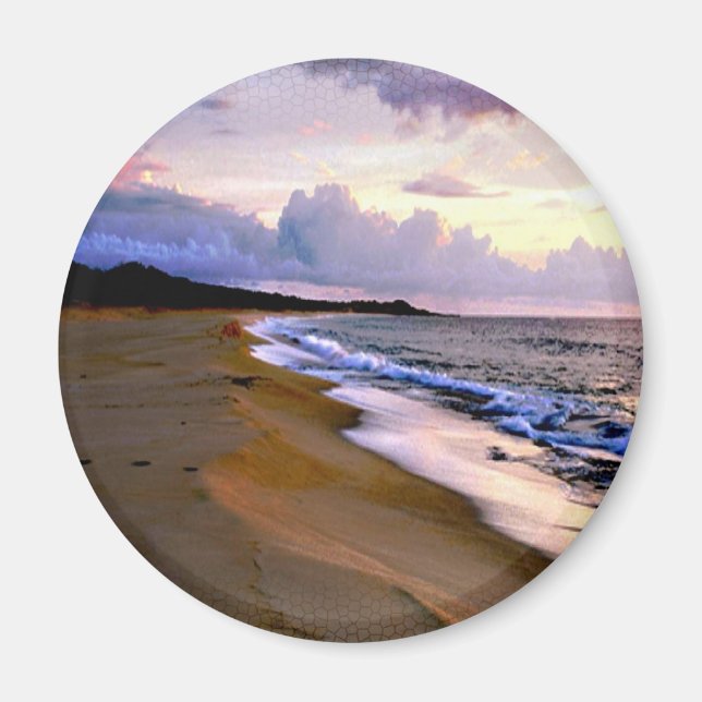Beach Scene Magnet Gastgeschenk Hochzeit (Vorne)