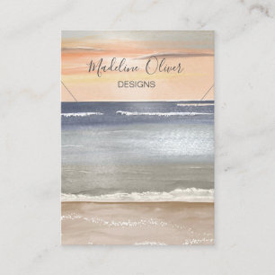Beach Scene Necklace Display Business Card Visitenkarte