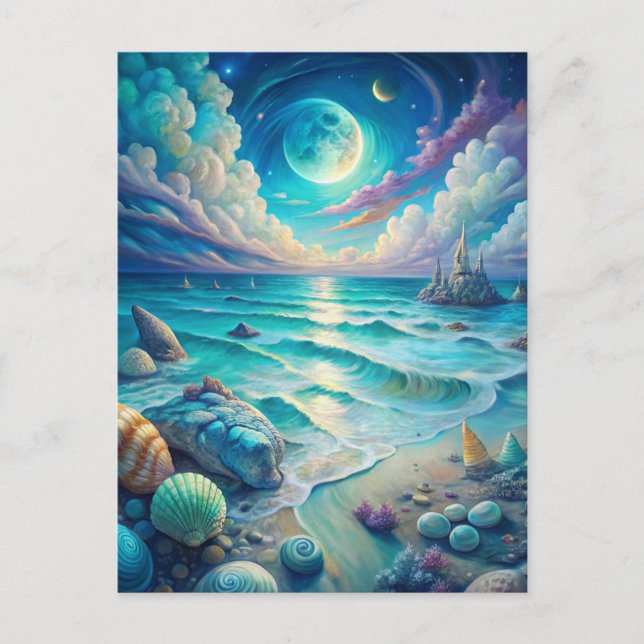 Beach Scene  Postkarte (Vorderseite)