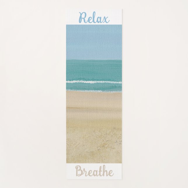 Beach Scene Sand Ocean Sky Yoga Mats Yogamatte (Vorderseite)