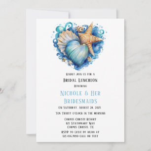 Beach Scene Starfish Bridal Luncheon Einladung