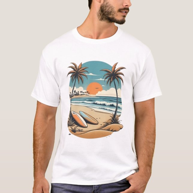 Beach Scene Tshirt (Vorderseite)