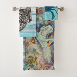 Beach Scenes Badhandtuch Set