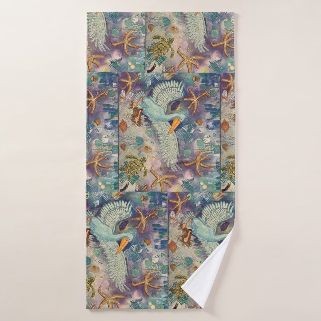 Beach Scenes Badhandtuch Set (Badehandtuch)