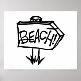 Beach-Schild Poster