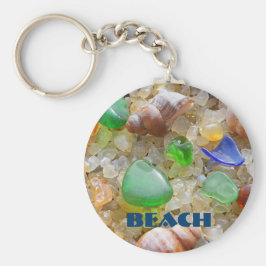 BEACH Schlüsselketten für Seaglass Sea Glass Schlüsselanhänger