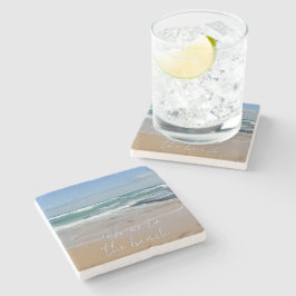 Beach Sea Blue Sand Stone Untersetzer