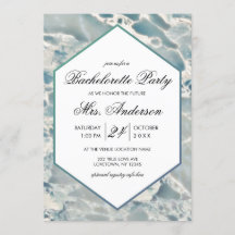 Beach Sea Glass Aqua Junggeselinnen-Abschied Einla