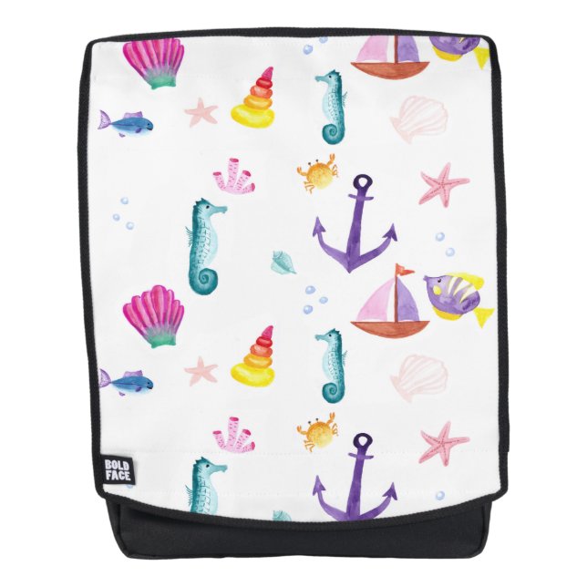 Beach Sea Side Summer Fun Novelty Rucksack (Vorderseite)