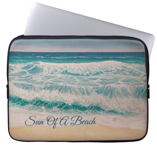 Beach Sea Surf Sonne eines Strandes Laptopschutzhülle (Vorderseite)