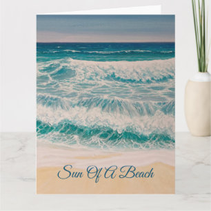 Beach Sea Surf Sonne mit Strandkarte Karte