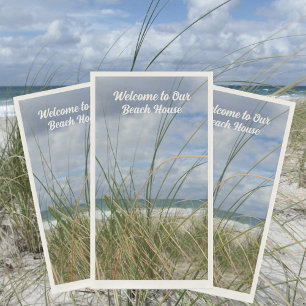 Beach Seagrass Fotoküste individuell anpassbar Serviette