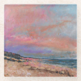 Beach Seascape Fine Art Beach Malerei Glasuntersetzer