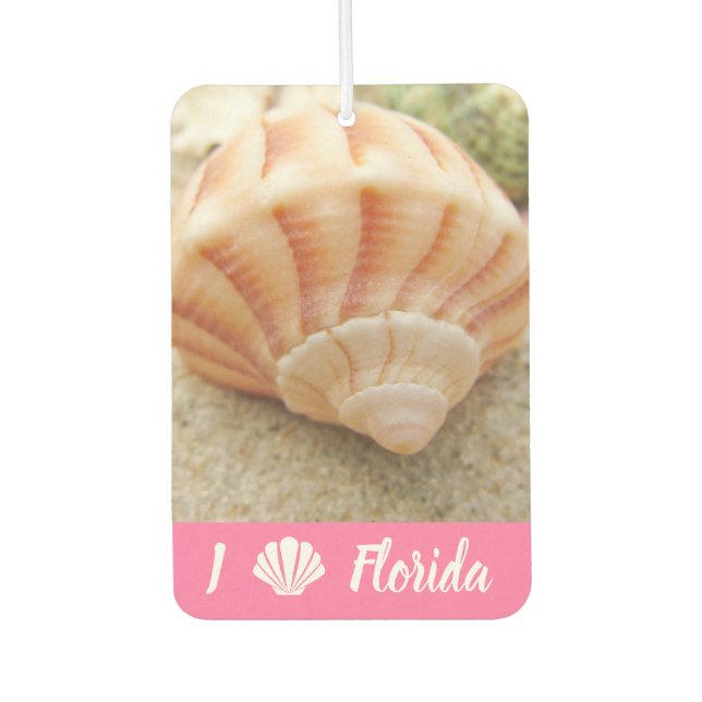 Beach Seashell Florida Air Freshener Autolufterfrischer (Vorderseite)