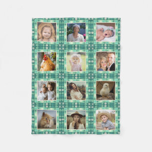 Beach Seashell Imitate Quiltierte Aquamarine Fotos Fleecedecke