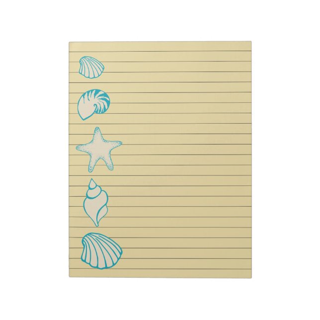 Beach Seashell Notepad Notizblock (Rotiert)