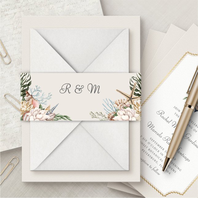 Beach Seashells Floral Wedding Bly Band (Von Creator hochgeladen)