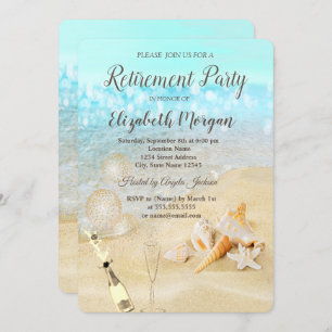 Beach Seashells Sand Balloons, Weinvorrat Einladung