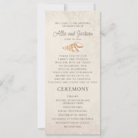 Beach Seashells Sand Wedding Program Brautparty