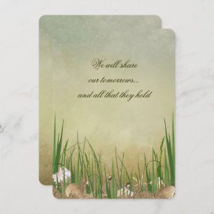 Beach Seashells Wedding Einladung