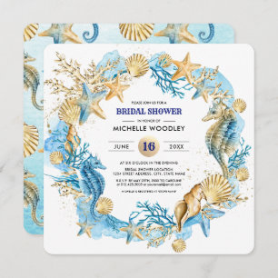 Beach   Seaside Seashells Brautparty Einladung