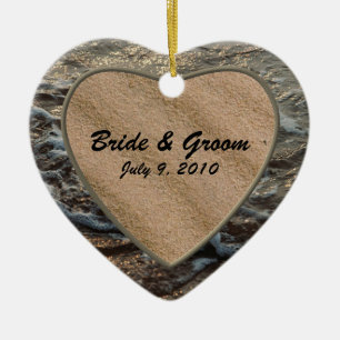 Beach Serenity Keepake Hochzeitsfeier Keramik Ornament