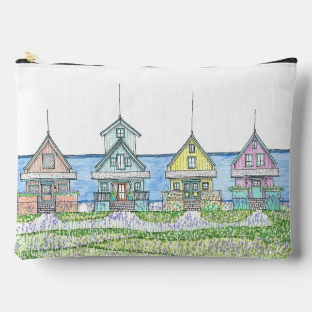 Beach Shack Cyan Accessory Bag Zubehörtasche (Vorderseite)