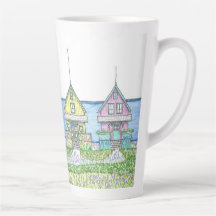 Beach Shack Life 1; Latte Tasse; groß