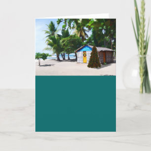 Beach Shack unter den Palmen zu Weihnachten