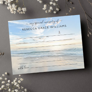 Beach Share A Memory Foto Beerdigung Postkarte