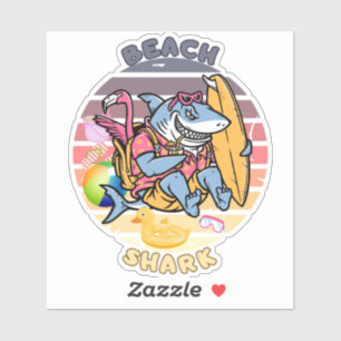 Beach Shark Adventures Aufkleber