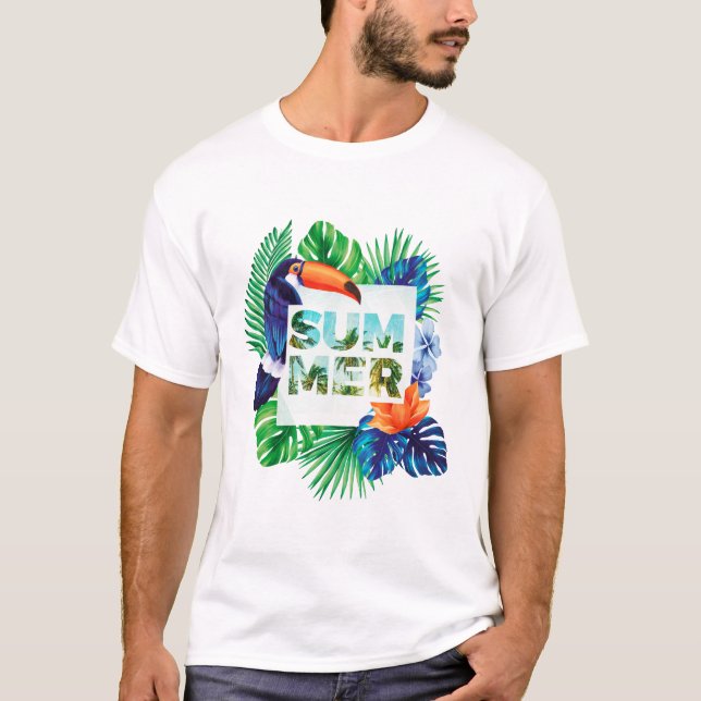 Beach Shirt Palm Tree Beach Sommer (Vorderseite)