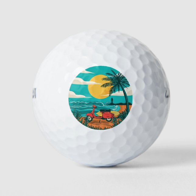 Beach Shirt, Urlaub, Sommerurlaub Golfball (Vorderseite)