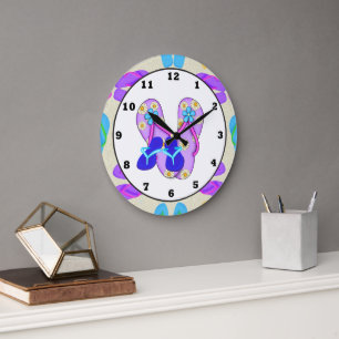 Beach Shoes Tropical Wall Clock Große Wanduhr