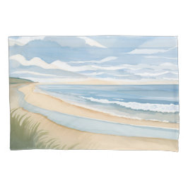 Beach Shore Walk | Coastal Ocean Watercolor Kissenbezug