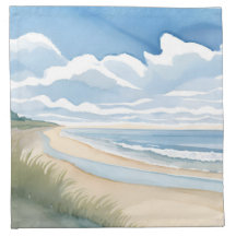 Beach Shore Walk | Coastal Ocean Watercolor